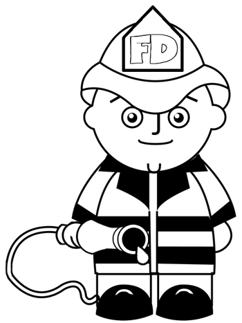 350x467 Easy To Draw Firefighter