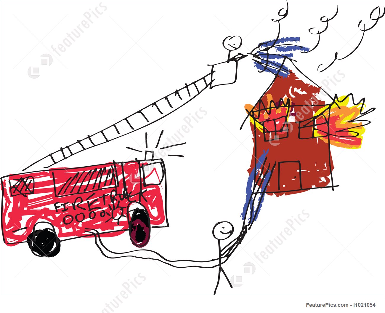 1300x1056 Fireman Stock Illustration