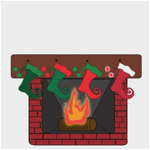 300x300 Fireplace Clipart Great Drawing Of Fireplace Christmas Decoration