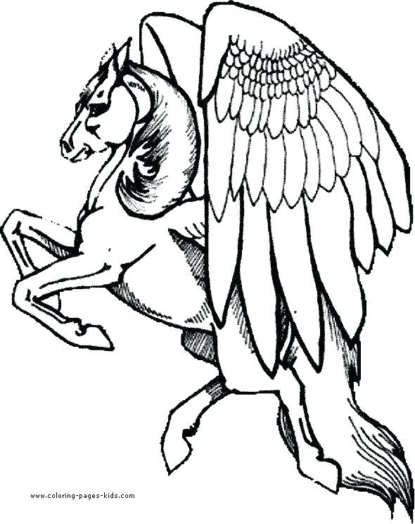 590x745 Pegasus Coloring Pages Fireplace Inserts Gas