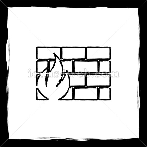 600x600 firewall sketch icon