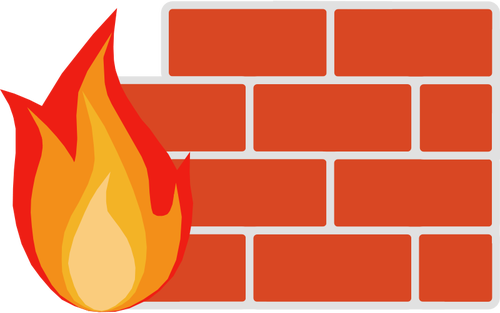 500x313 color vector image of firewall for computer networks public