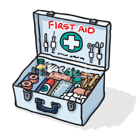 440x440 First Aid Kit Sketch Stock Vector