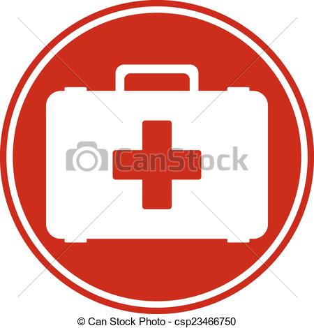 450x470 First Aid Button On White Background Vector Illustration Clipart