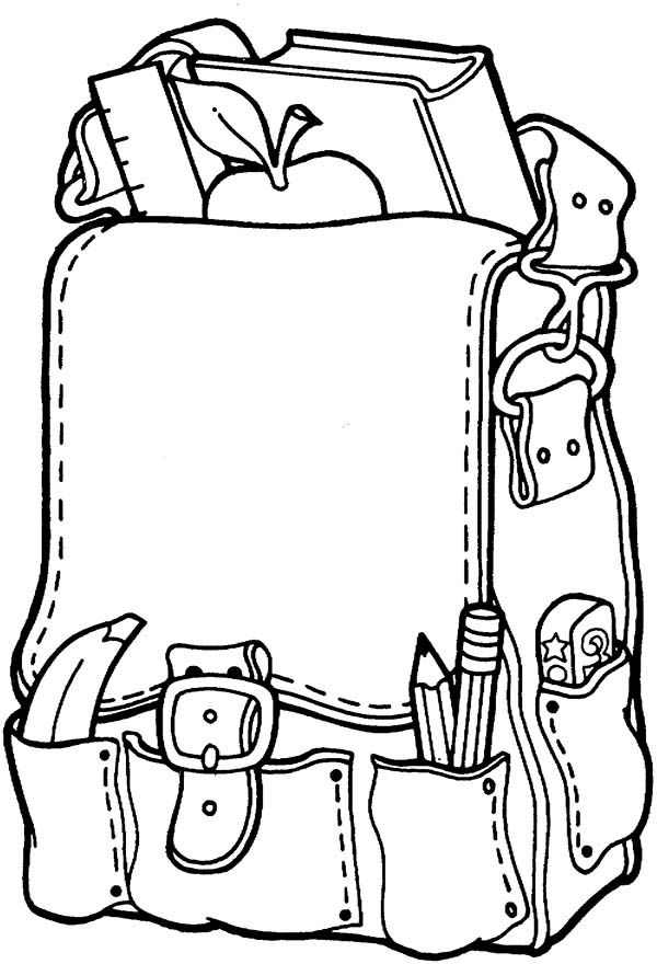 600x880 School Bag Free Clip Art Coloring Pages Education Preschool