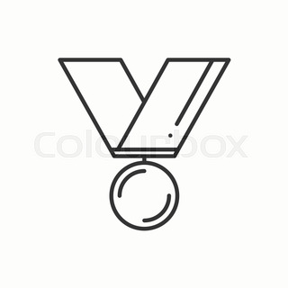 320x320 Gold Medal Award With Ribbon Winner Stock Vector Colourbox