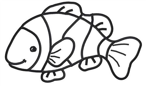 500x296 Clown Fish Drawings Design