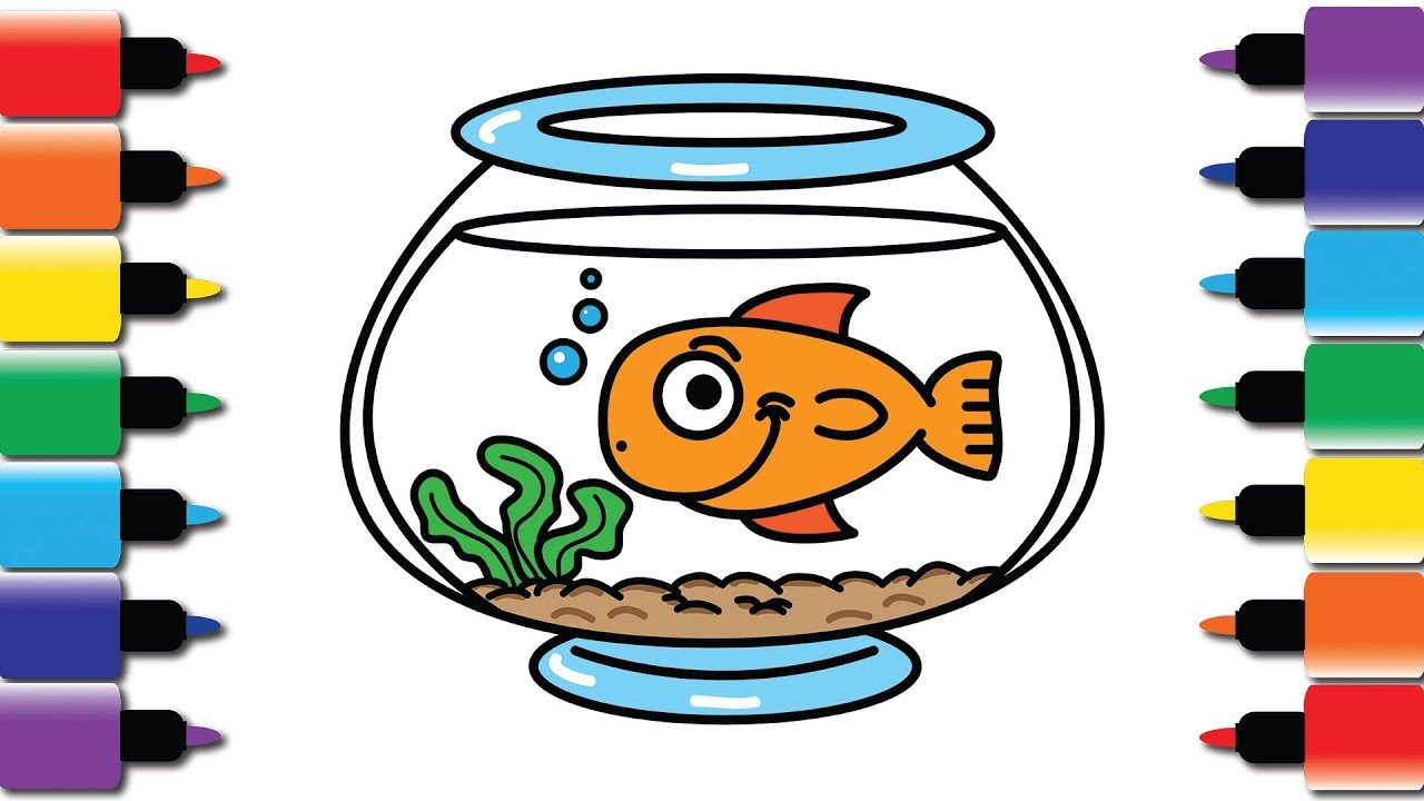 1280x720 How To Draw Fish And Fishbowl