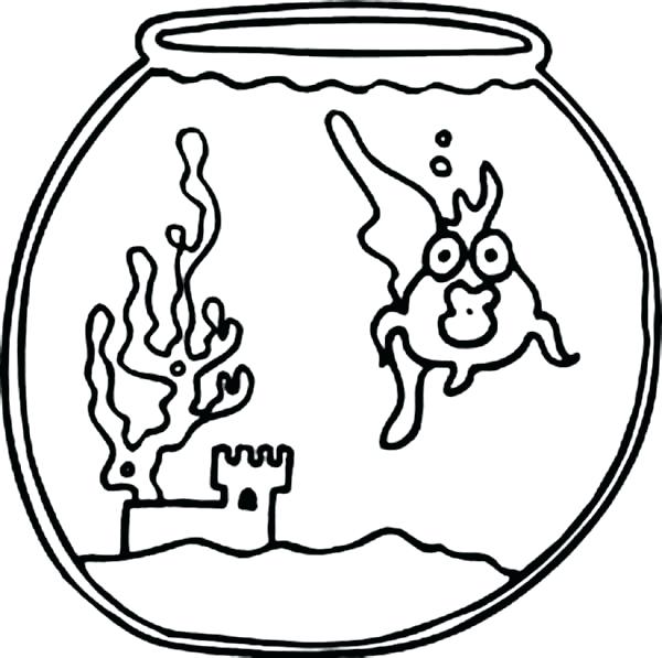 600x597 Empty Fish Bowl Coloring