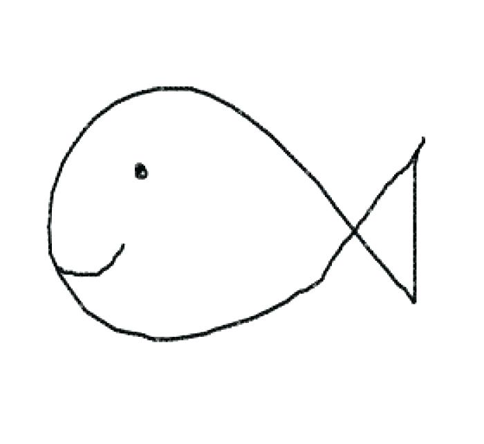 700x642 Fish Drawing Outline