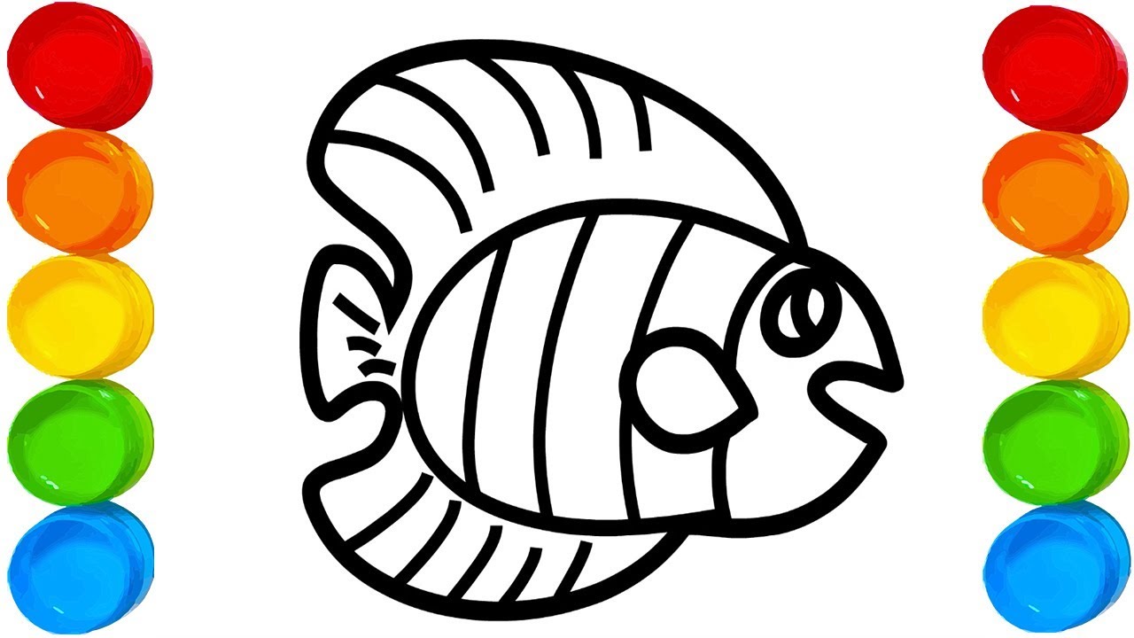 1280x720 How To Drawing Fish Different Color Fish Drawing Coloring