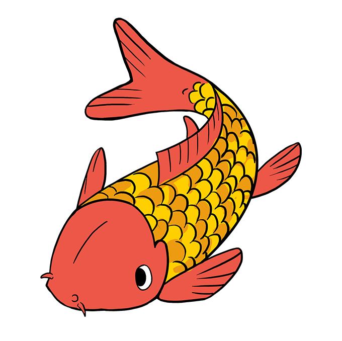 680x678 How To Draw A Koi Fish