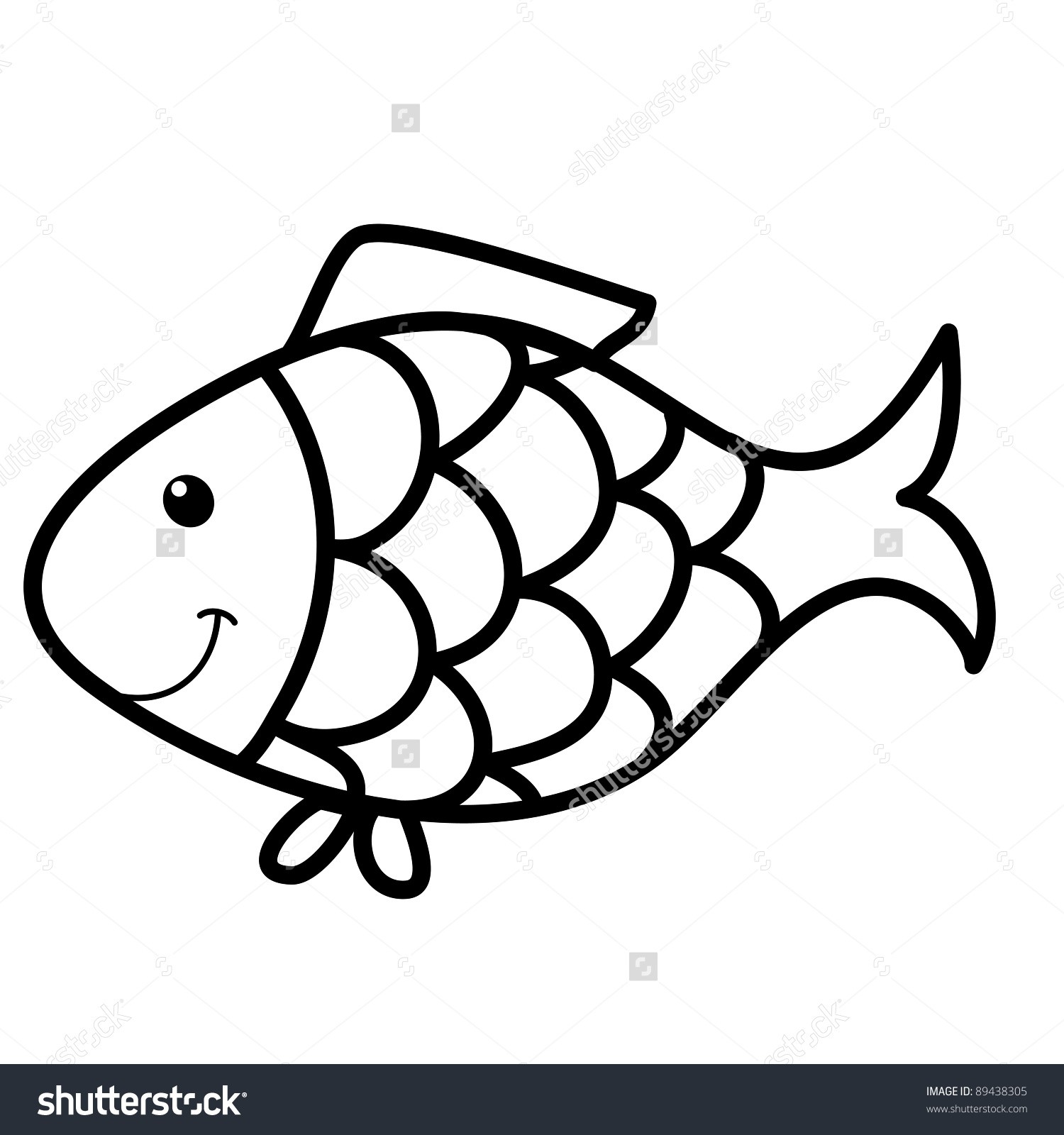 1500x1600 Fish Drawing