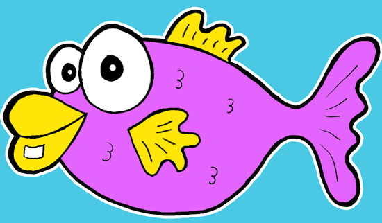 550x322 How To Draw Cartoon Fish With Basic Shapes For Kids