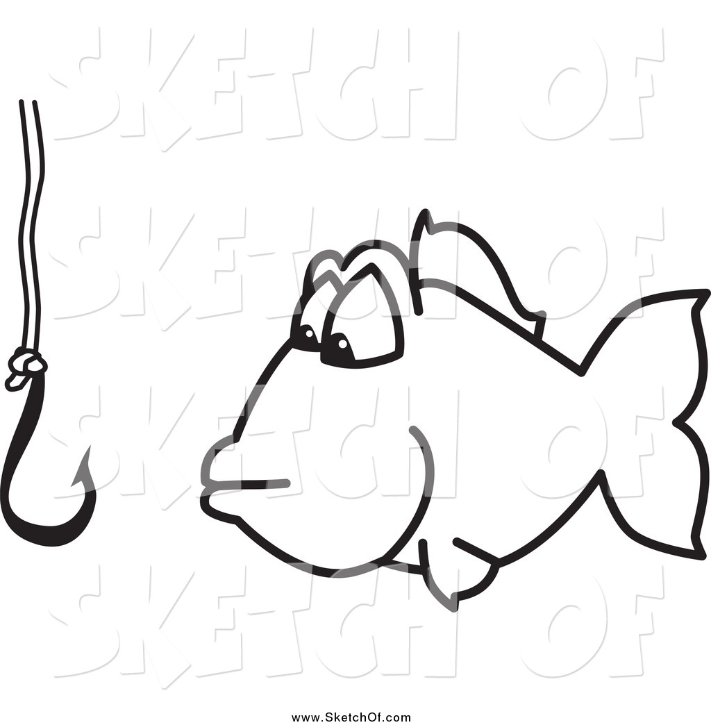1024x1044 Drawing Of A Sketched Squiggle Hook Fishing For Business