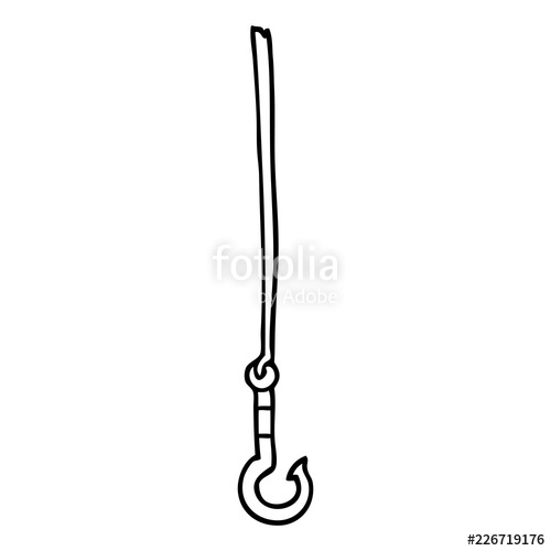 500x500 Line Drawing Cartoon Fish Hook Stock Image And Royalty Free