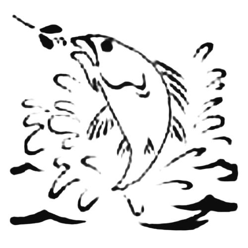 500x500 Fish Jumping Decal Sticker