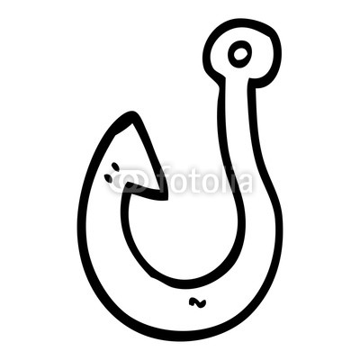 400x400 Black And White Cartoon Fish Hook Buy Photos Ap Images