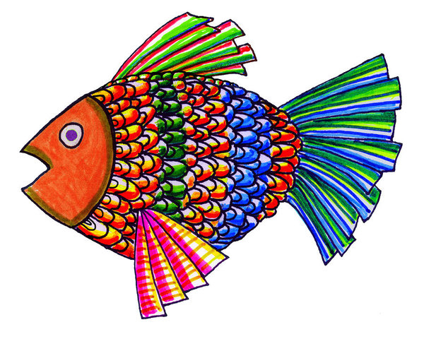 600x480 Fish Pond Drawings