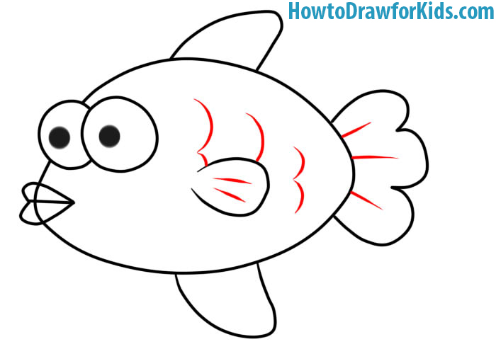 700x493 How To Draw A Fish For Kids How To Draw For Kids