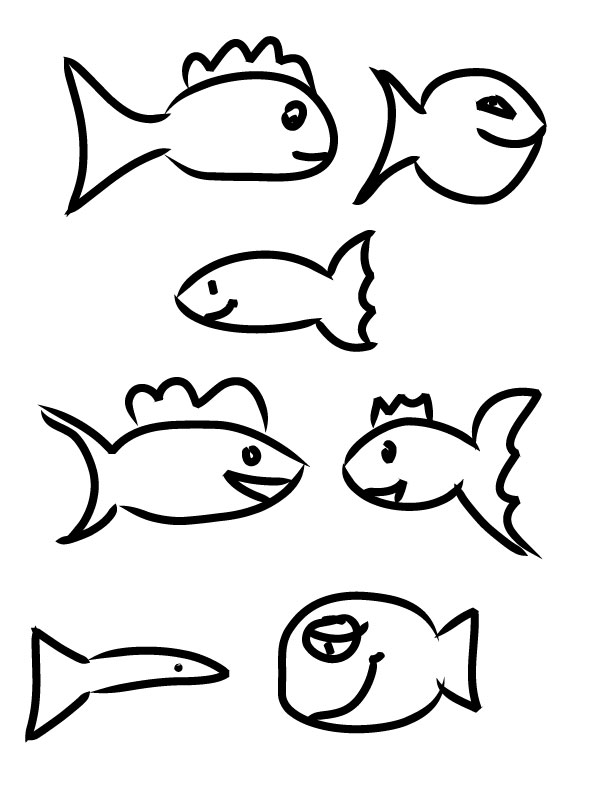 612x792 Fish Drawings For Kids Mesmerizing Fish Drawings For Kids Simple