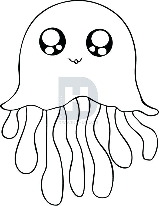 557x720 drawing of a jellyfish fish outline fish outline fish simple