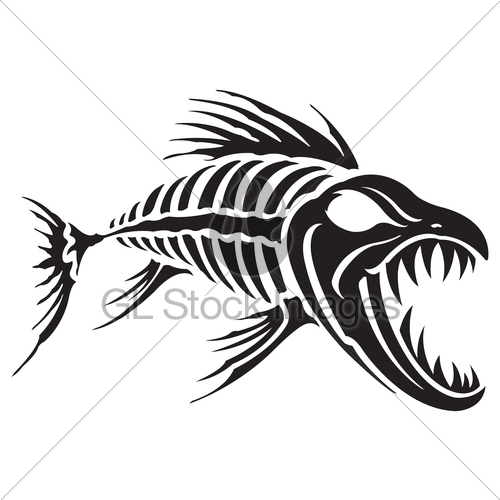 500x500 Fish Skeleton Gl Stock Images