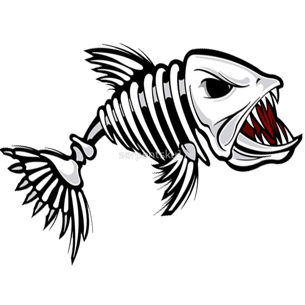 Fish Skeleton Drawing | Free download on ClipArtMag