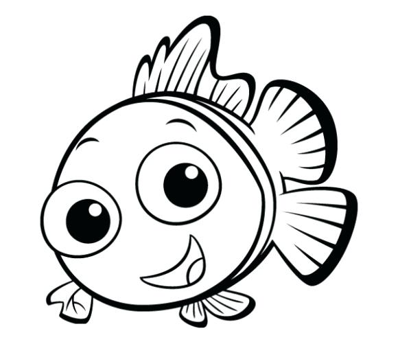 580x501 Simple Fish Drawing Simple Skeleton Fish Drawing Vector Image