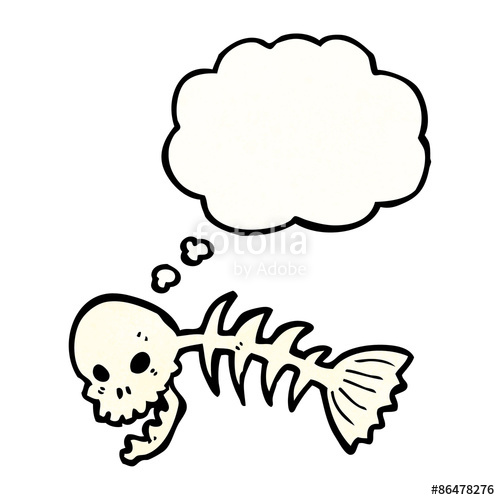 500x500 Cartoon Skeleton Fish Bones Stock Image And Royalty Free Vector