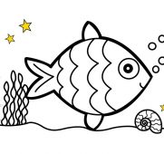 181x170 How To Drawing Fish For Kids Coloring Pages Shining Tank