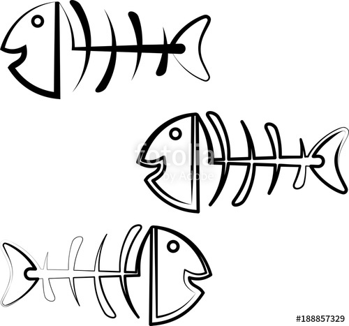500x467 Fish Bone Icon Design Stock Image And Royalty Free Vector
