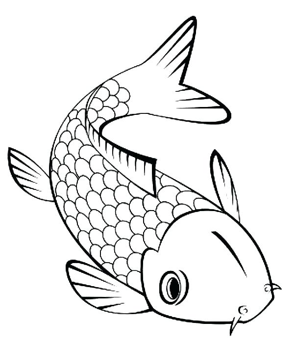 600x707 Colouring Pages Of Fish Cute Little Fish Coloring Pages Free