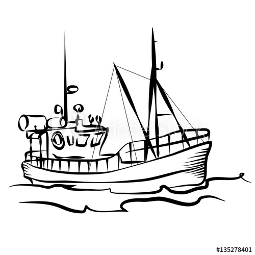 500x500 Fishing Boat Graphic