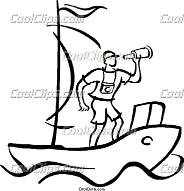 368x383 Free Clip Art Fishing Boat