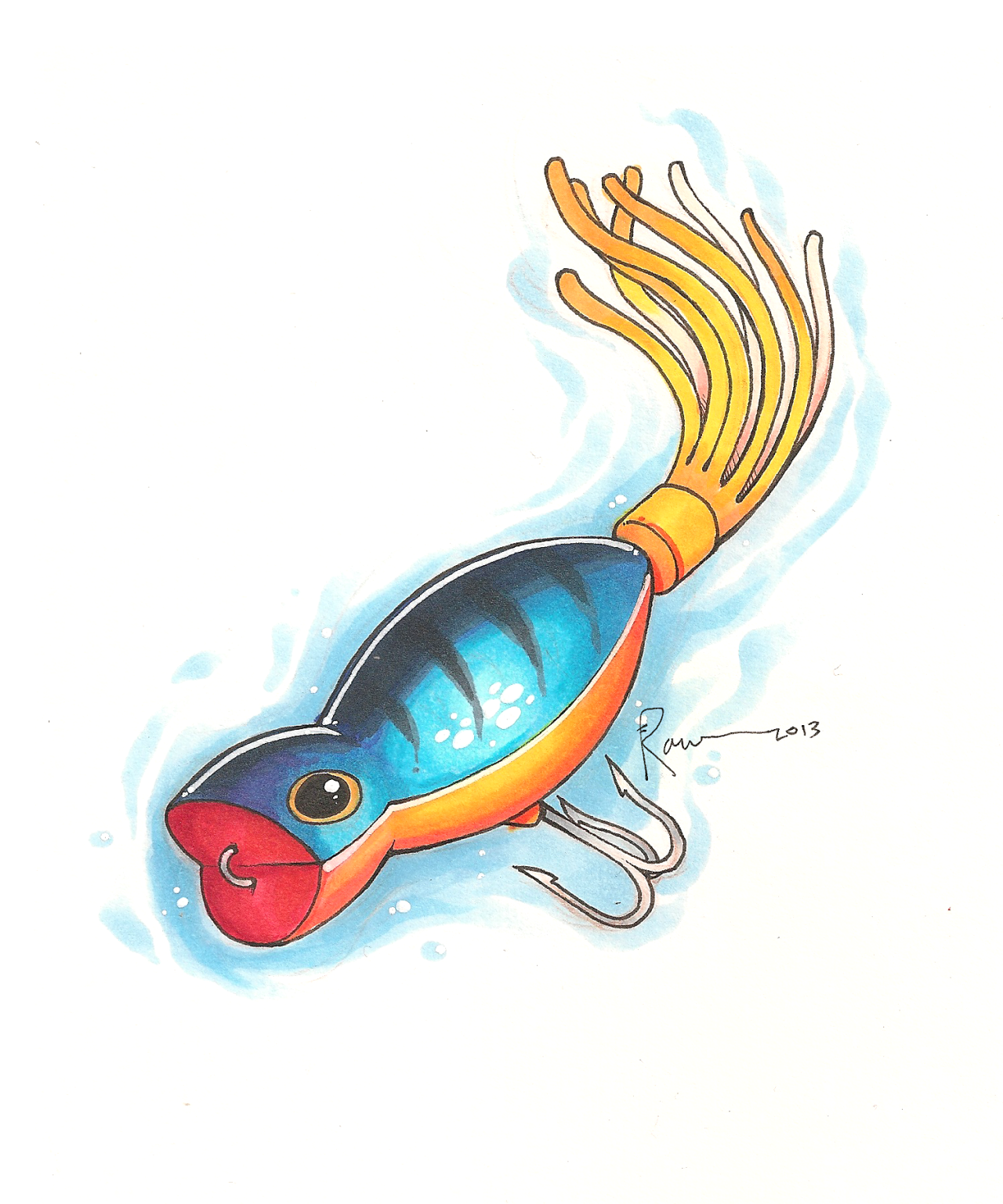 Fishing Lure Drawing Free download on ClipArtMag