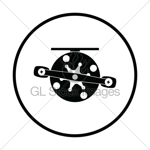 500x500 Icon Of Fishing Reel Gl Stock Images