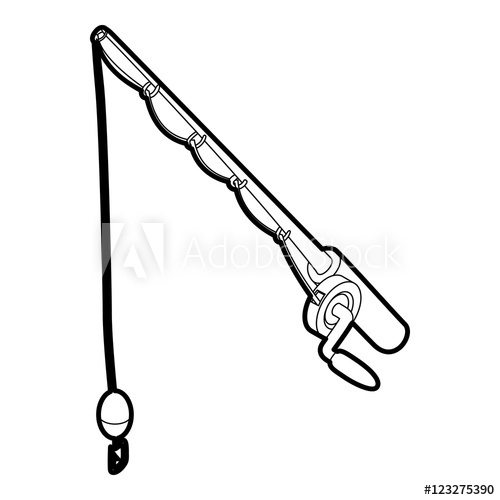 500x500 fishing rod icon outline illustration of fishing rod vector icon