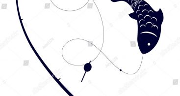 367x195 Bent Fishing Rod Drawing Vector Archives