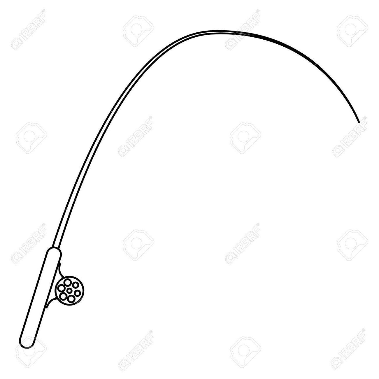 1300x1300 Best Hd Fishing Pole Clip Art Black And White Cdr Free Vector