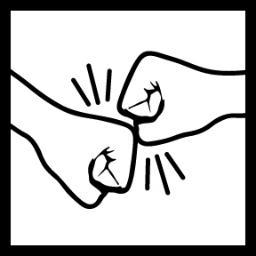 256x256 awkward fist bump