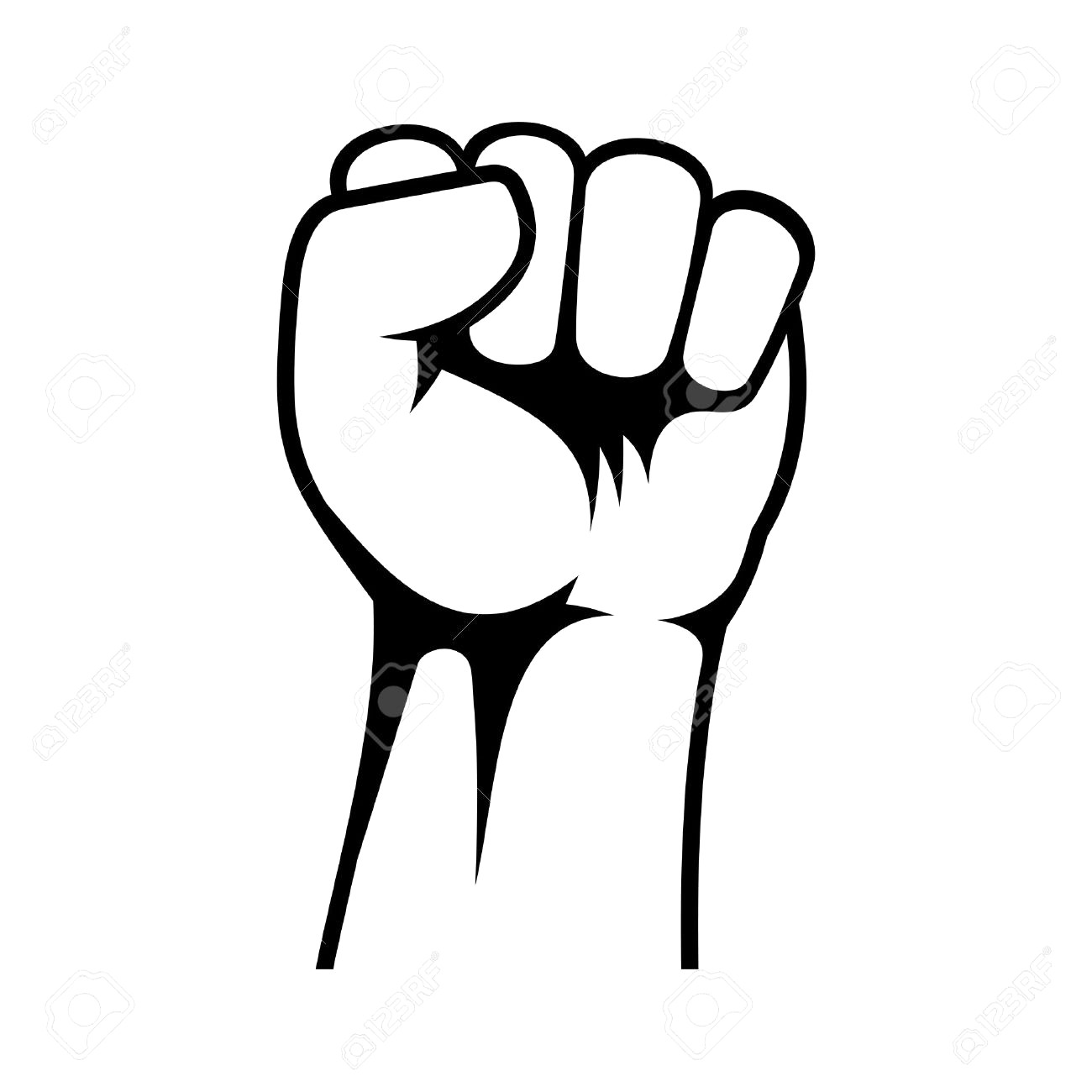 1300x1300 fist drawing at getdrawingscom free for personal use clipart