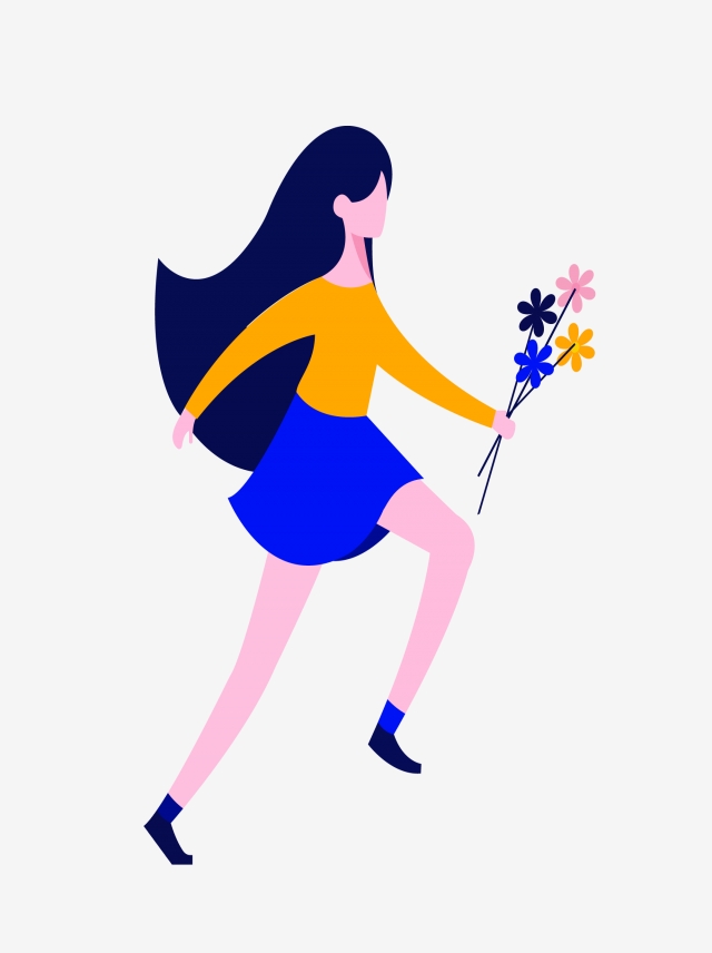 640x856 Little Girl Running Fitness Hand Drawing Hand Drawn,creative