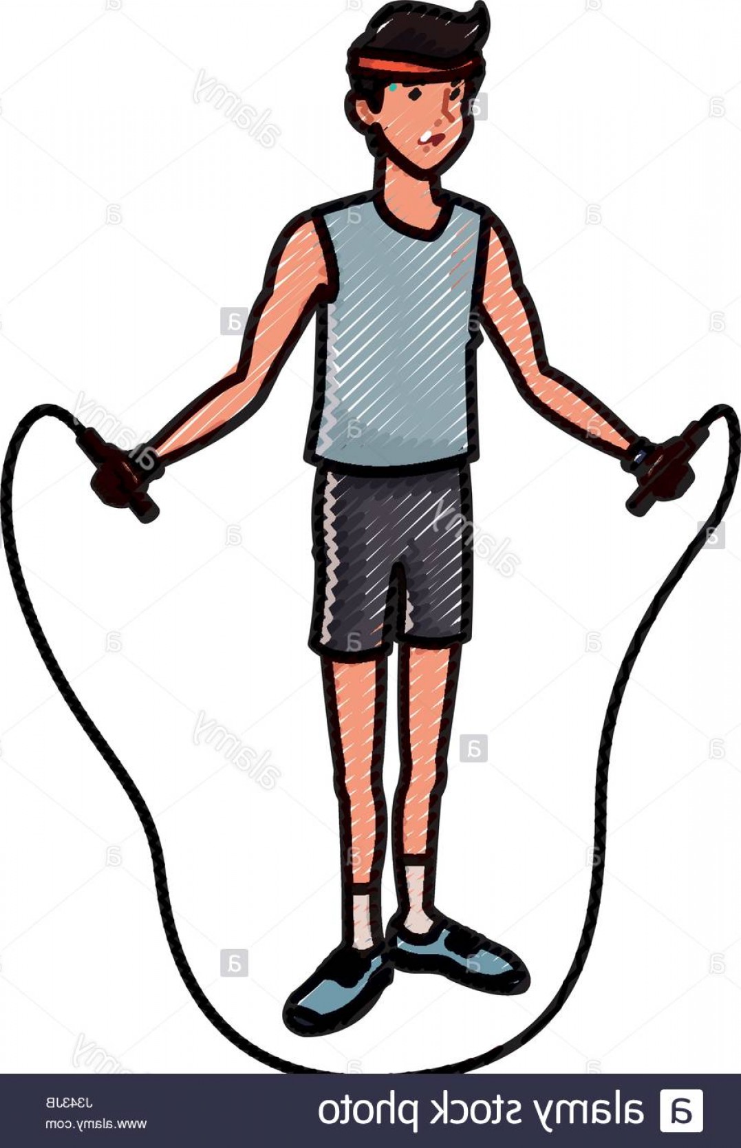 1077x1668 Stock Photo Sport Man Jump Rope Fitness Active Draw Lazttweet