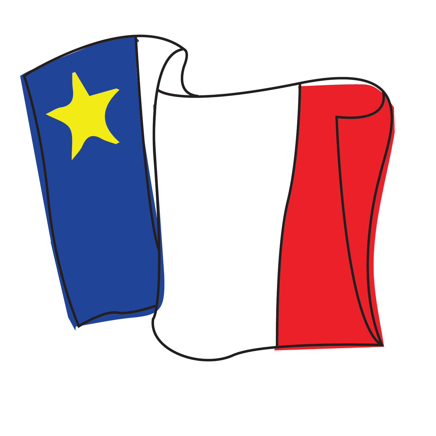 1500x1500 A Blue, White And Red Flag With A Yellow Star Is Raised