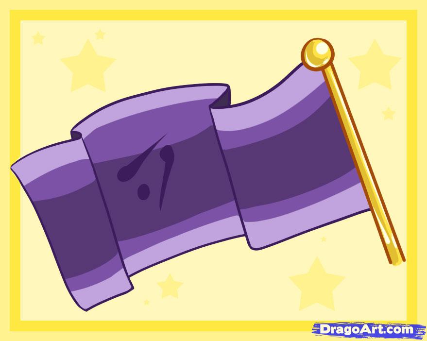 879x702 How To Draw A Flag, Step