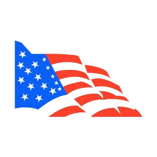 310x310 United States Flag Waving Drawing American Flag Decals, Decal