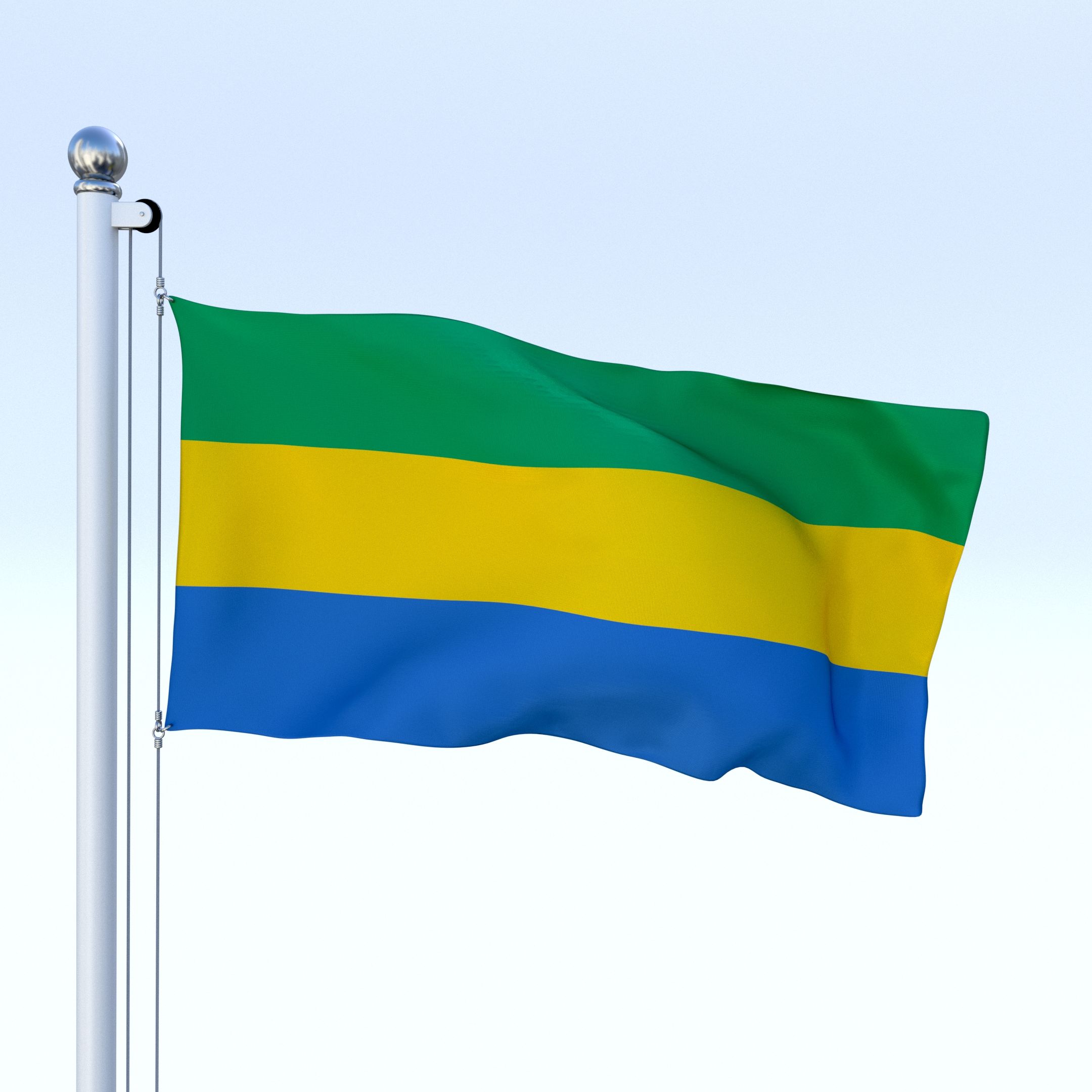 2160x2160 Animated Gabon Flag