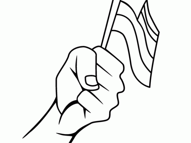 640x480 Drawn Flag Line Art