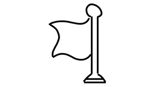 320x180 Flag Line Drawing Illustration Animation Trasnparent Background